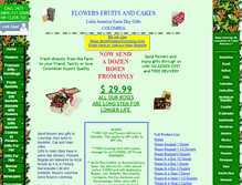 Tablet Screenshot of flowersfruitsandcakes.com